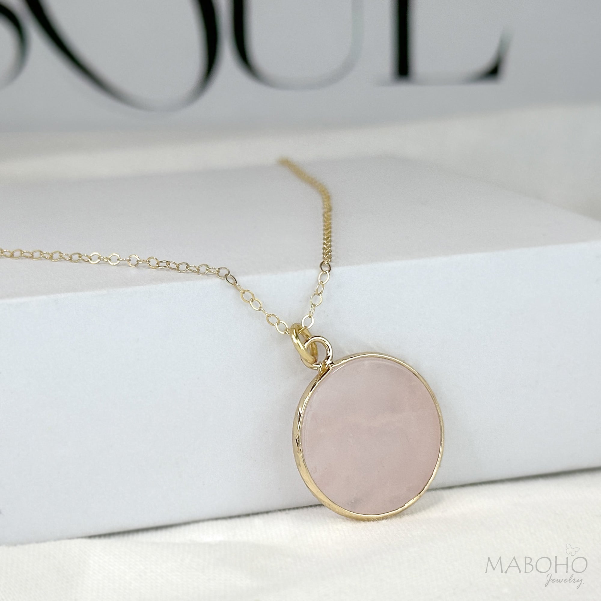 14k Gold Filled Rose Quartz