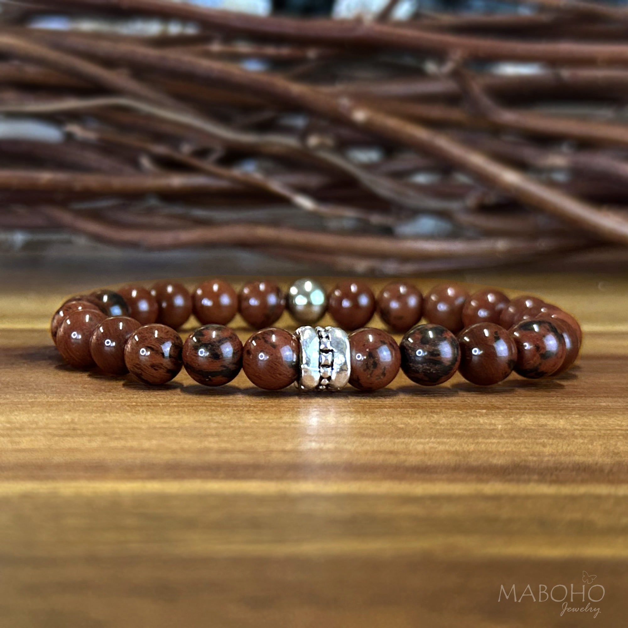 mahogany obsidian bracelet