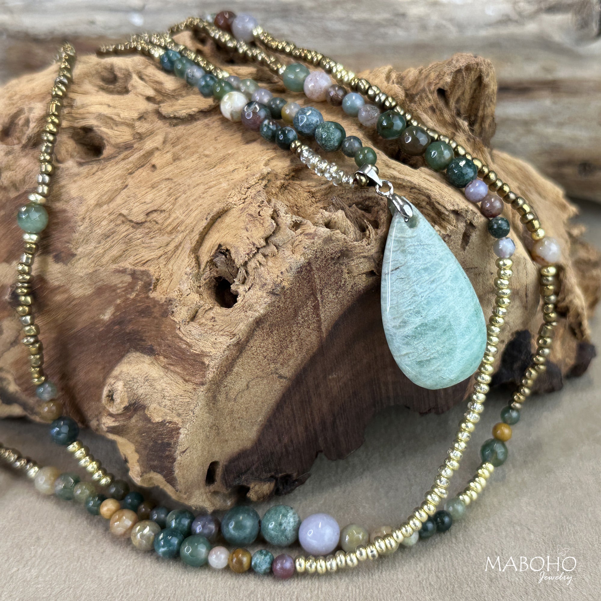 amazonite pendant necklace