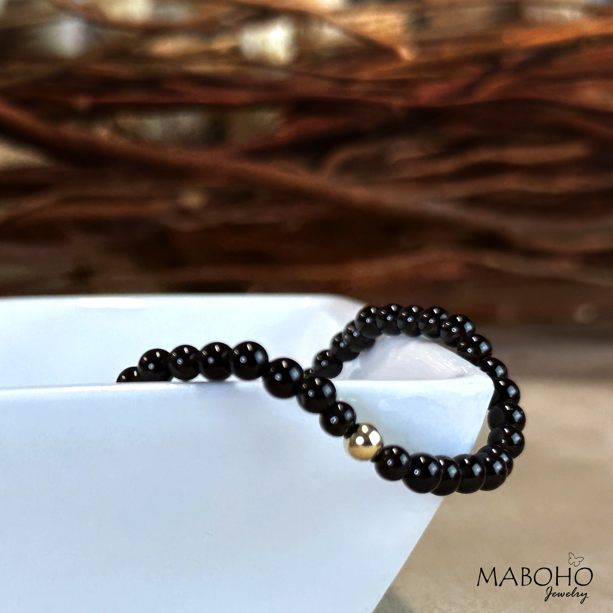 black obsidian bracelet