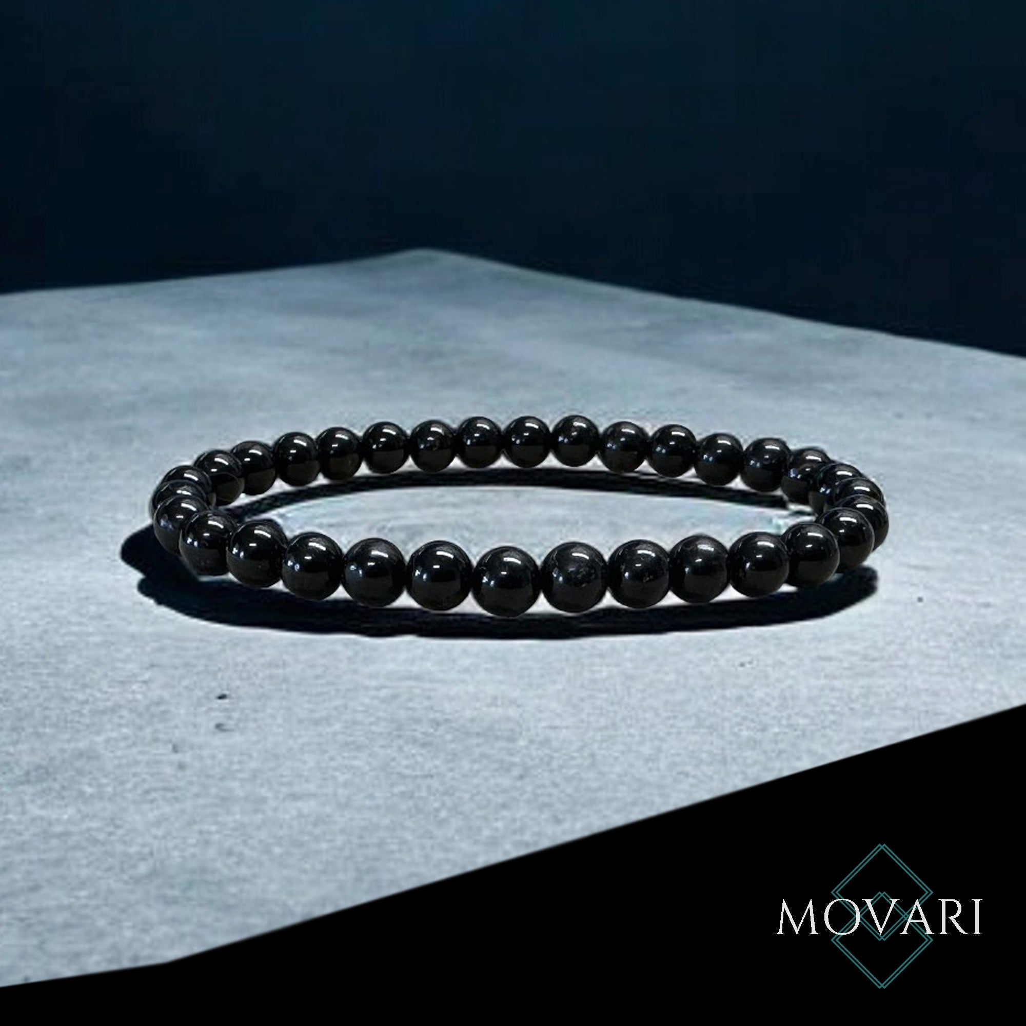 Black Tourmaline 6mm Bead Bracelet