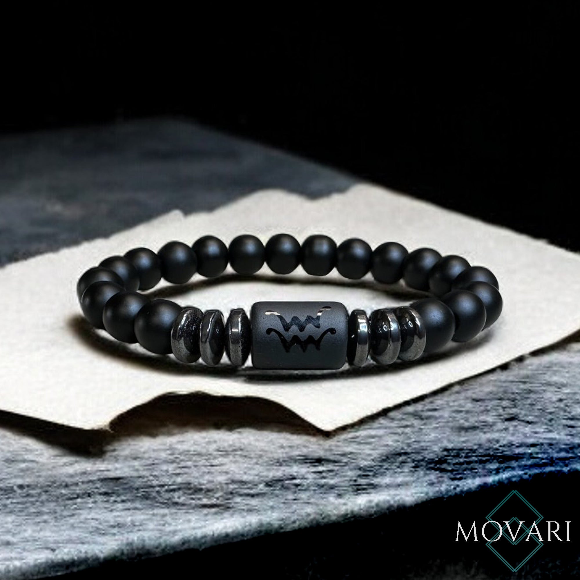 Zodiac Bracelet Matte Onyx