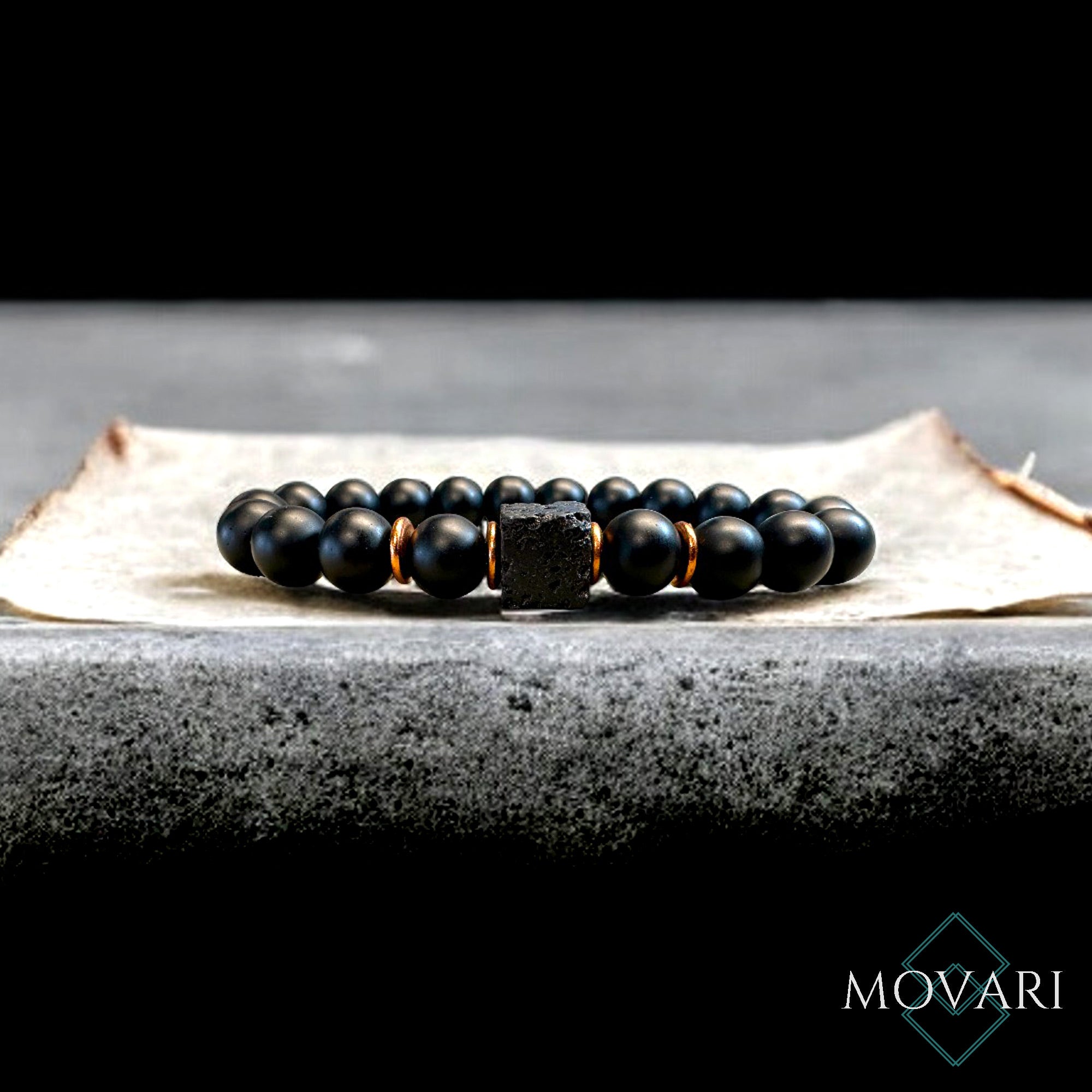 Mens 10mm Onyx Beaded Bracelet