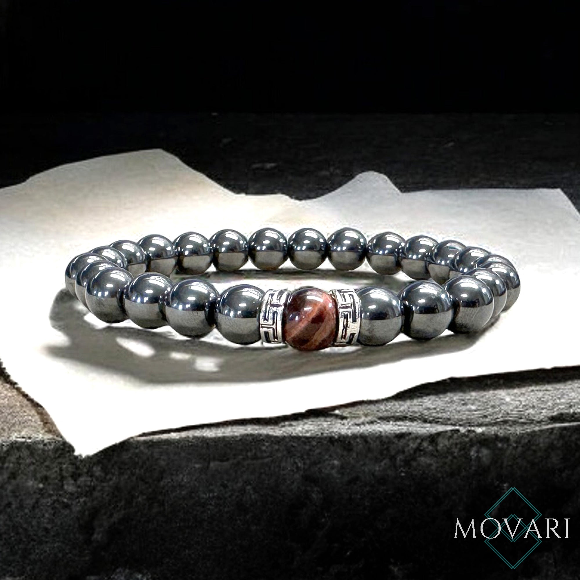 Red Tiger's Eye and Hematite for men