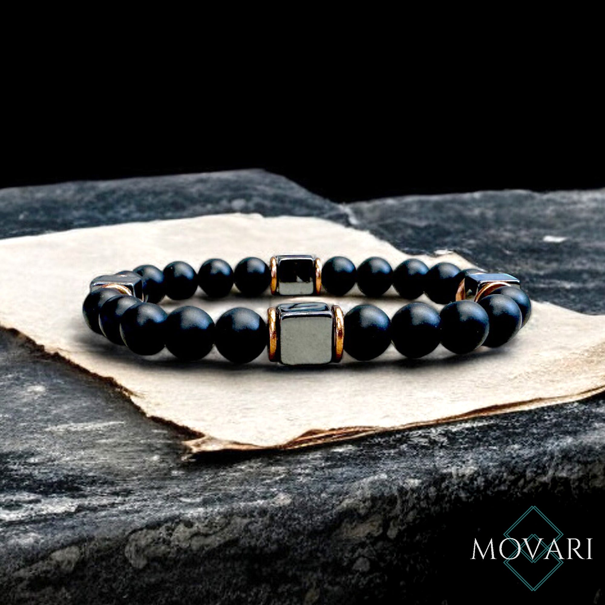 Matte Black Bracelet For Men