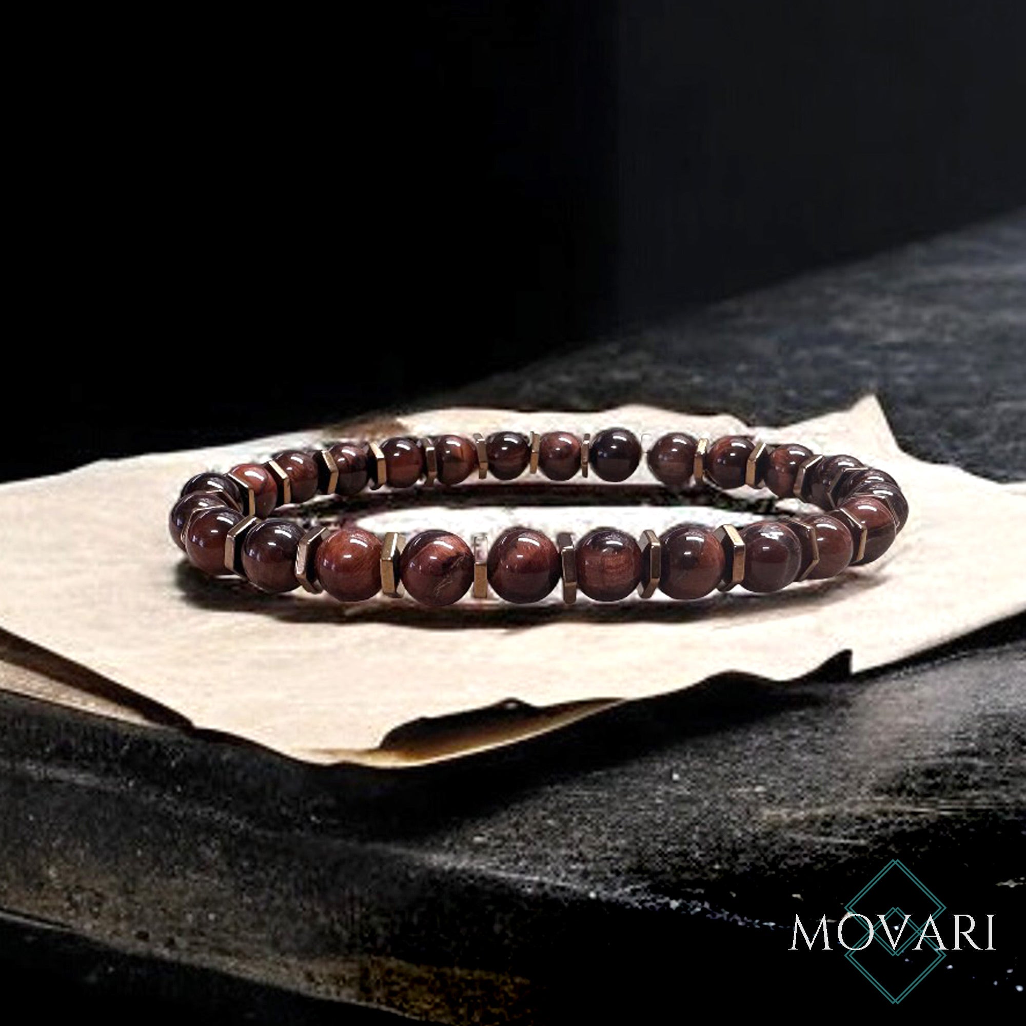 Red Tiger's Eye Bracelet For Men