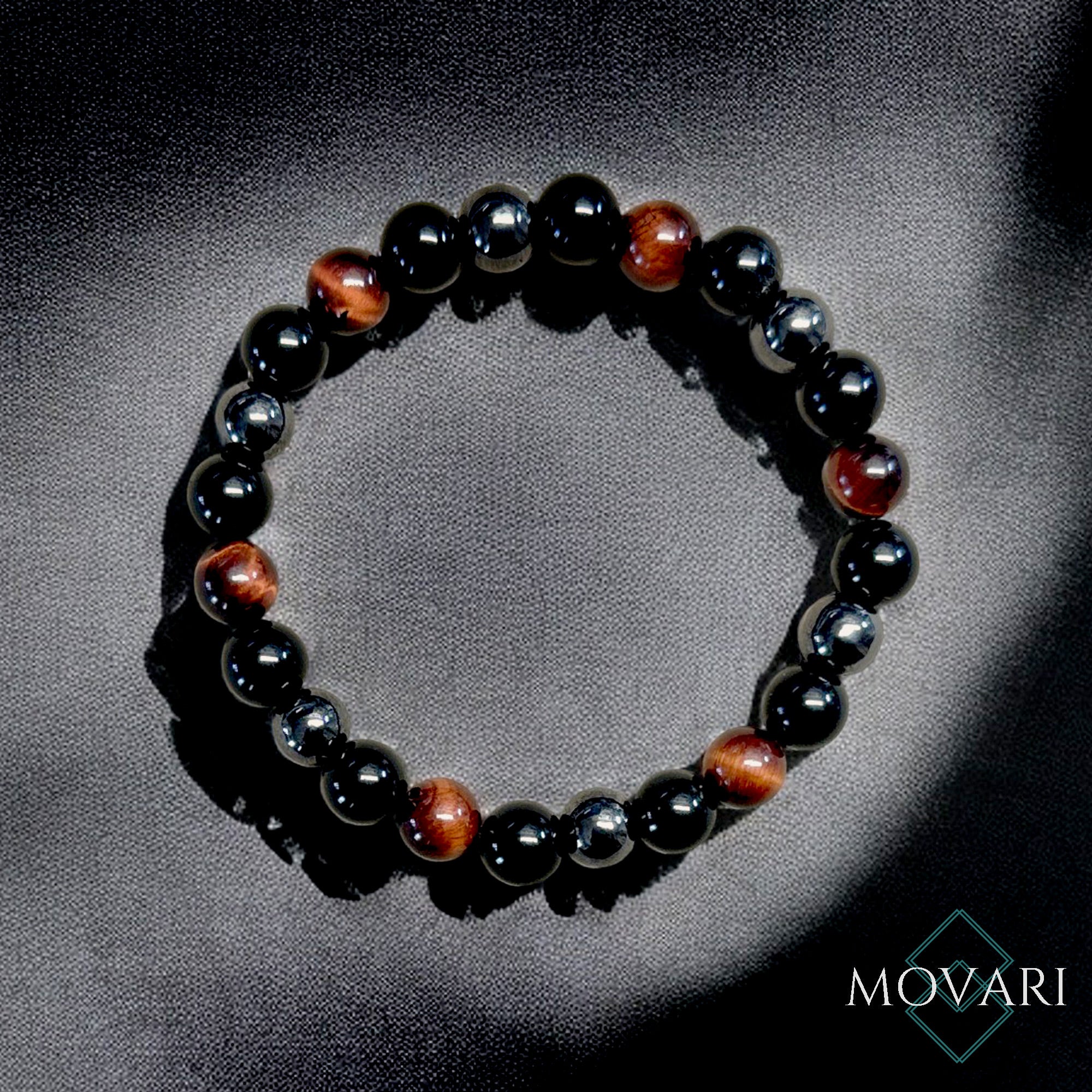 stretch bracelet on dark background