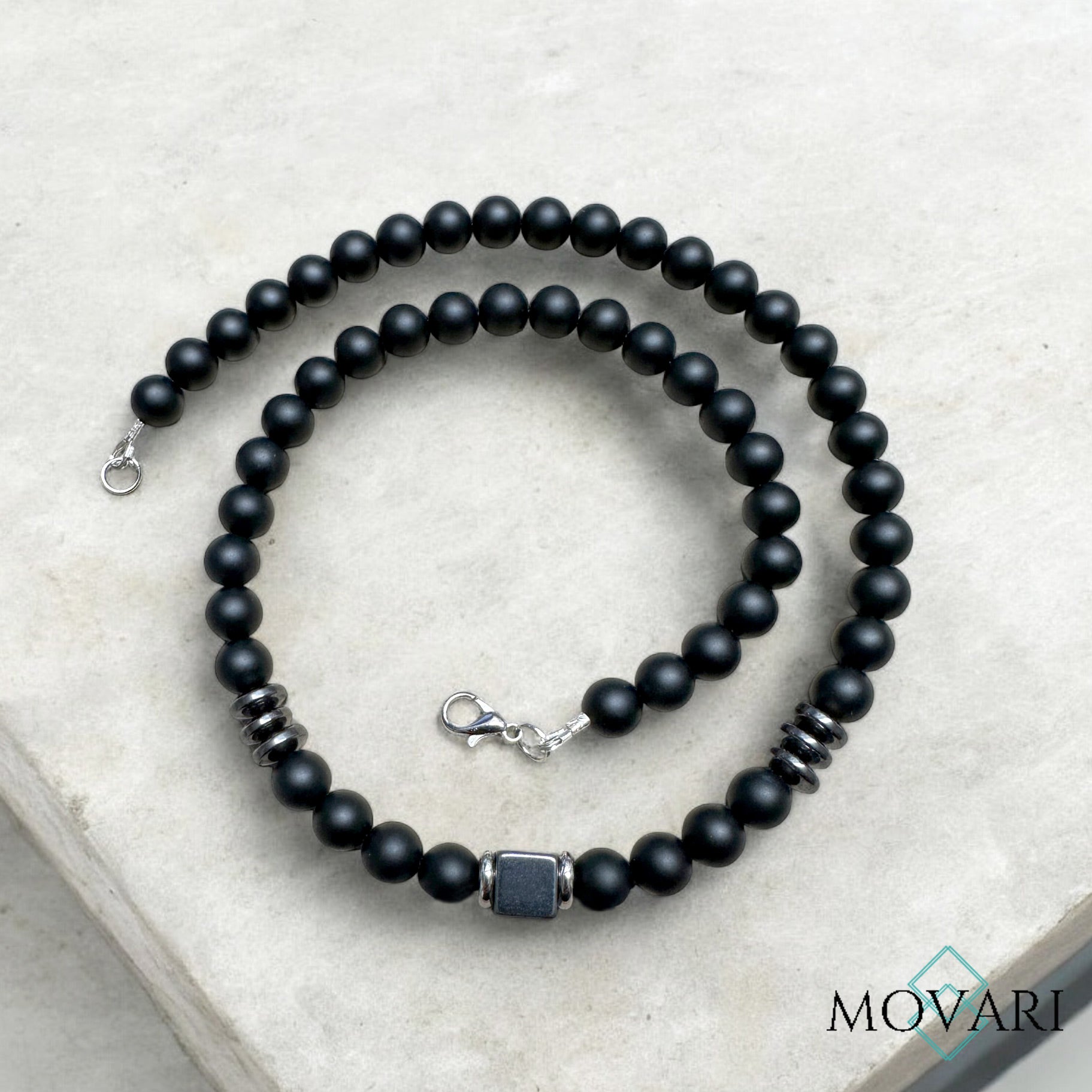 Men's Necklace Black Onyx