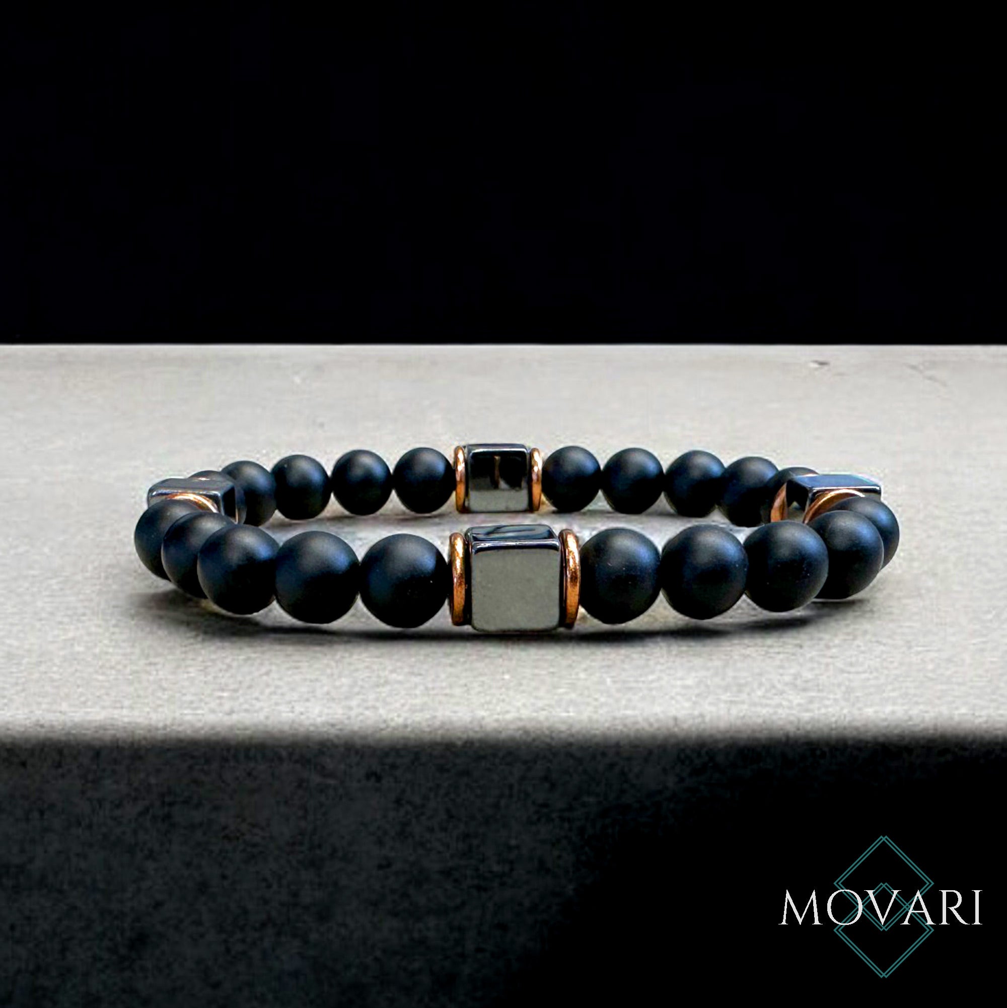 Matte Black Bracelet For Men