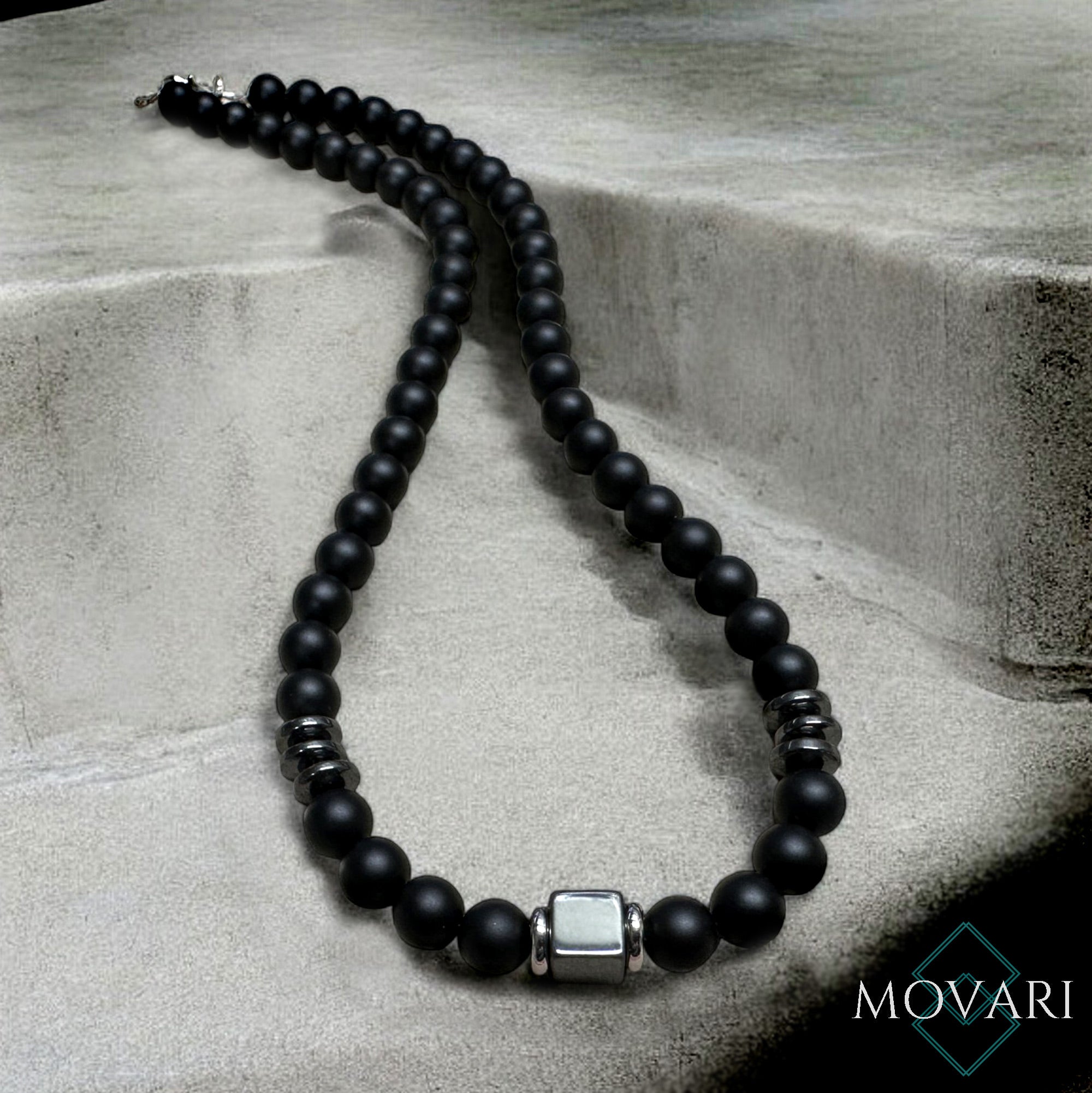 Men's Necklace Black Onyx