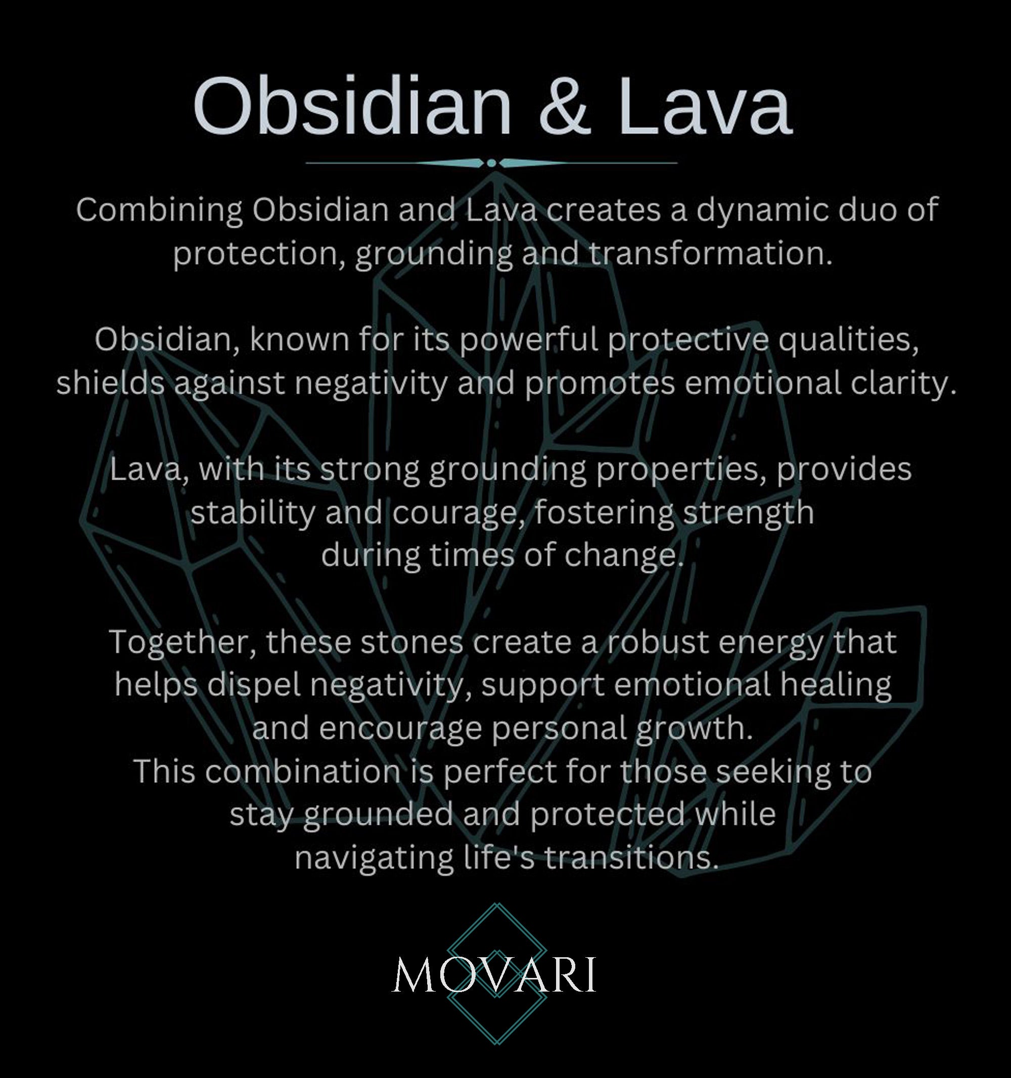 crystal meaning obsidian and lava