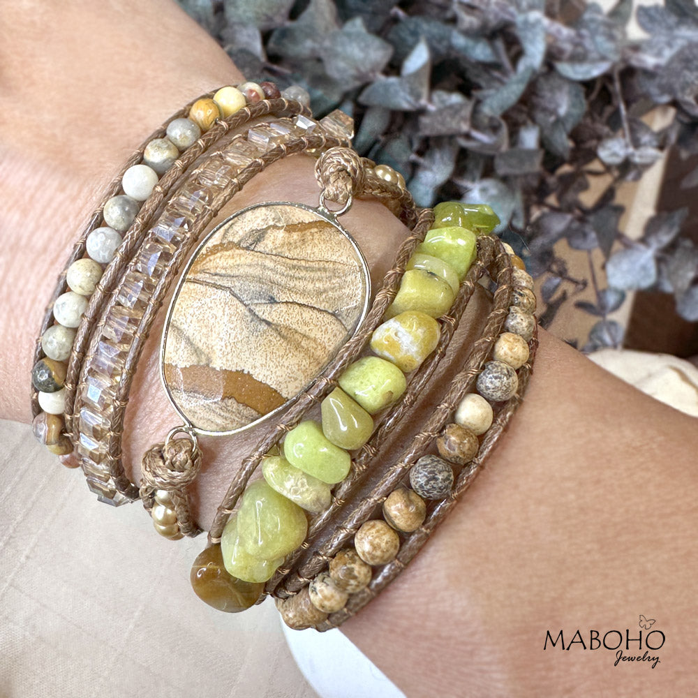 5 wrap bracelet hippie