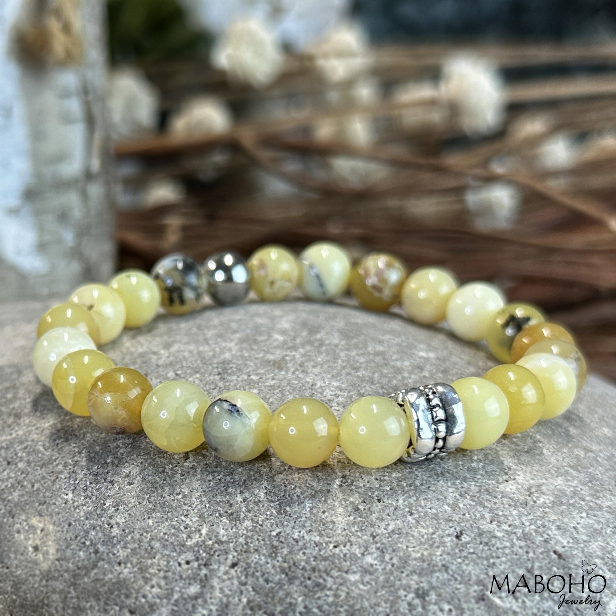 yellow opal bracelet