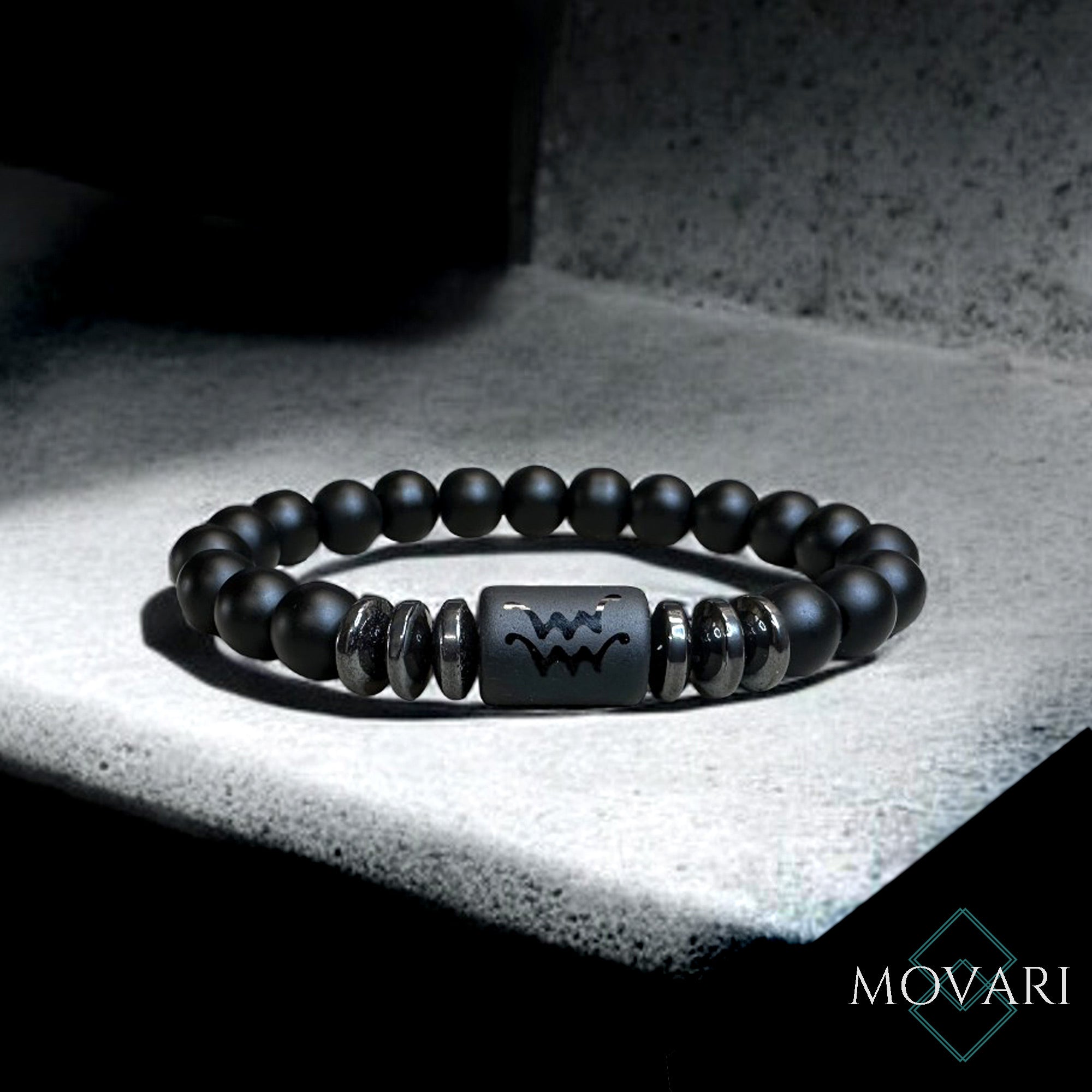 Zodiac Bracelet Matte Onyx