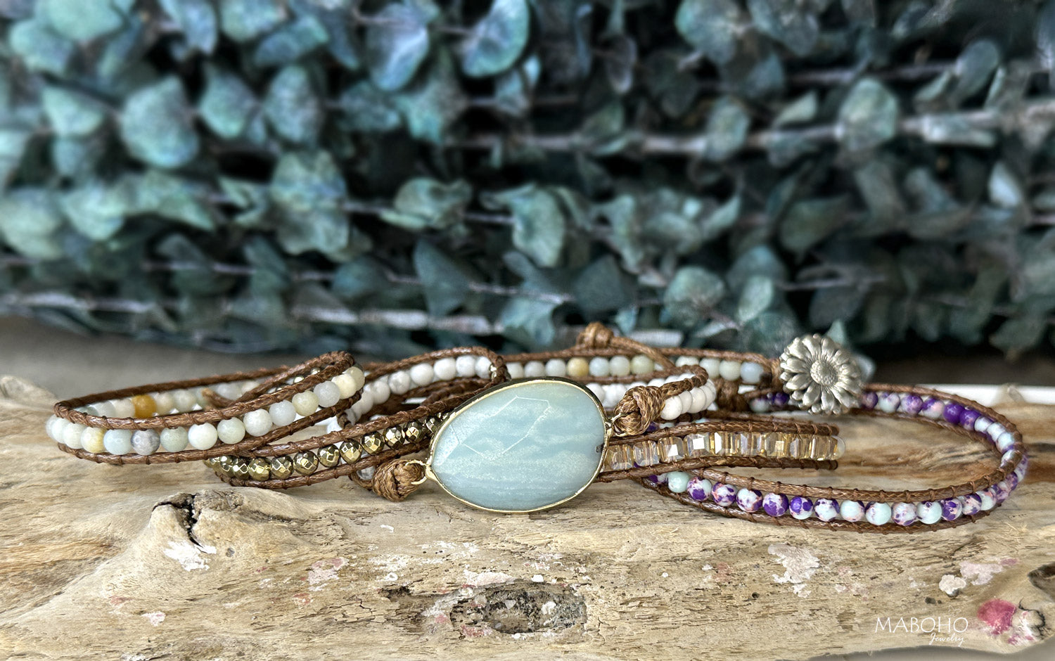 amazonite bracelet 5 wrap