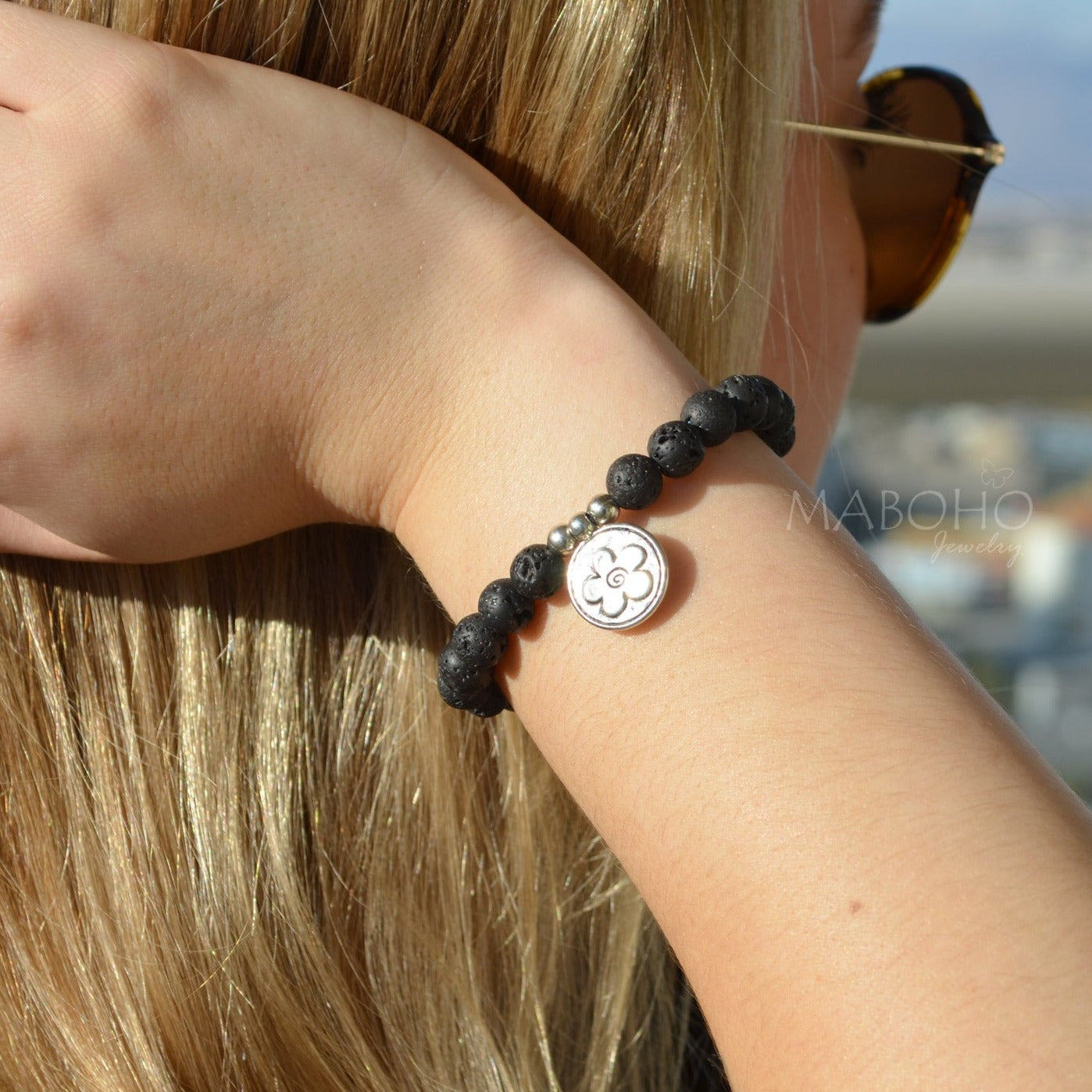 black lava bracelet