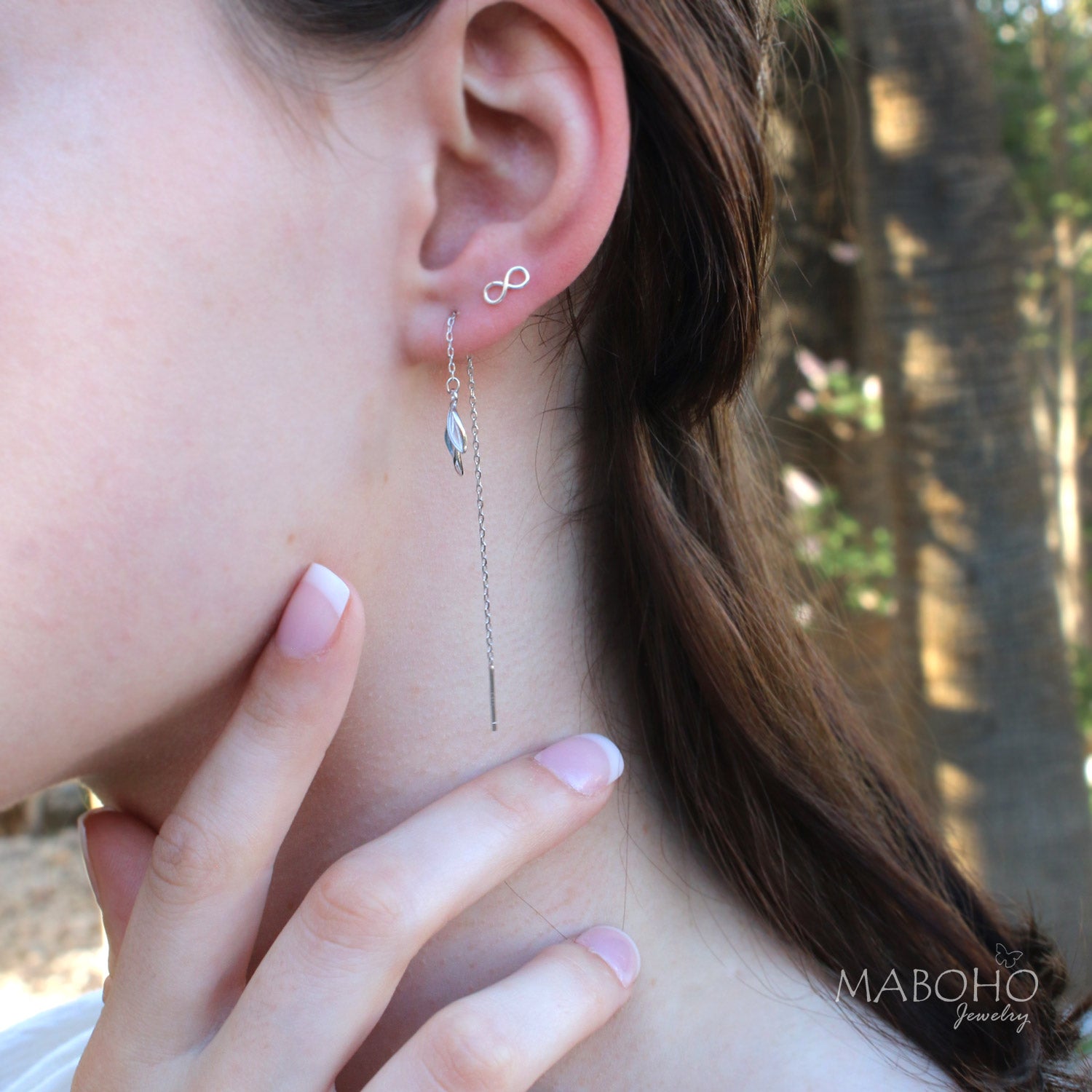 long threader earrings