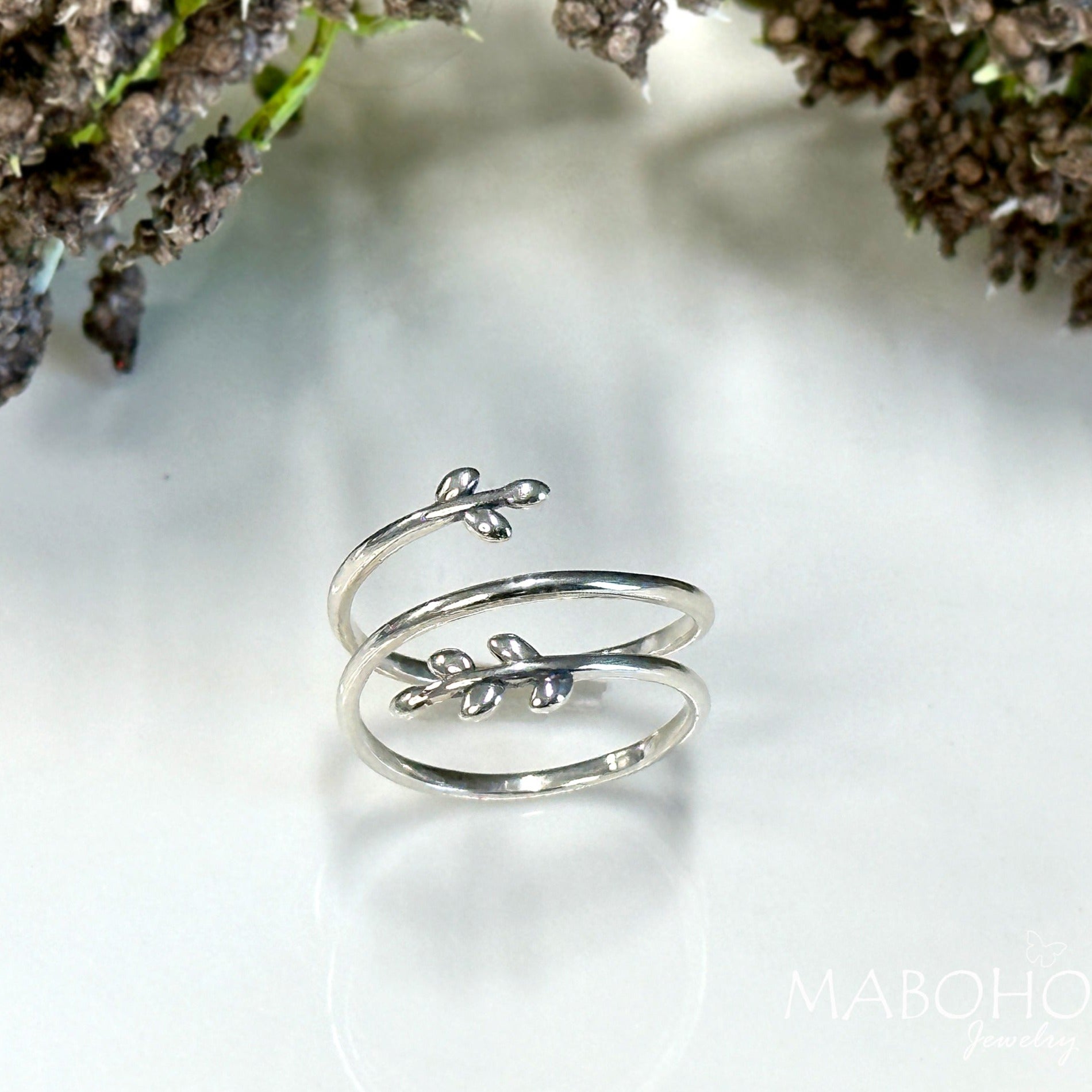 maboho triple silver ring