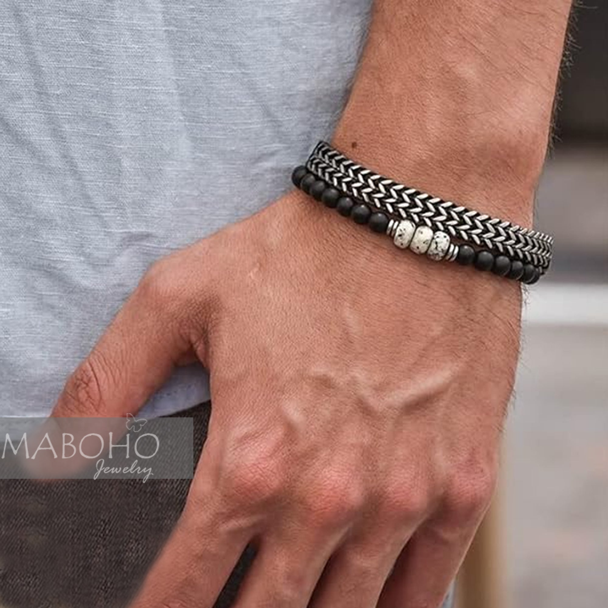 mens stainless steel bracelet