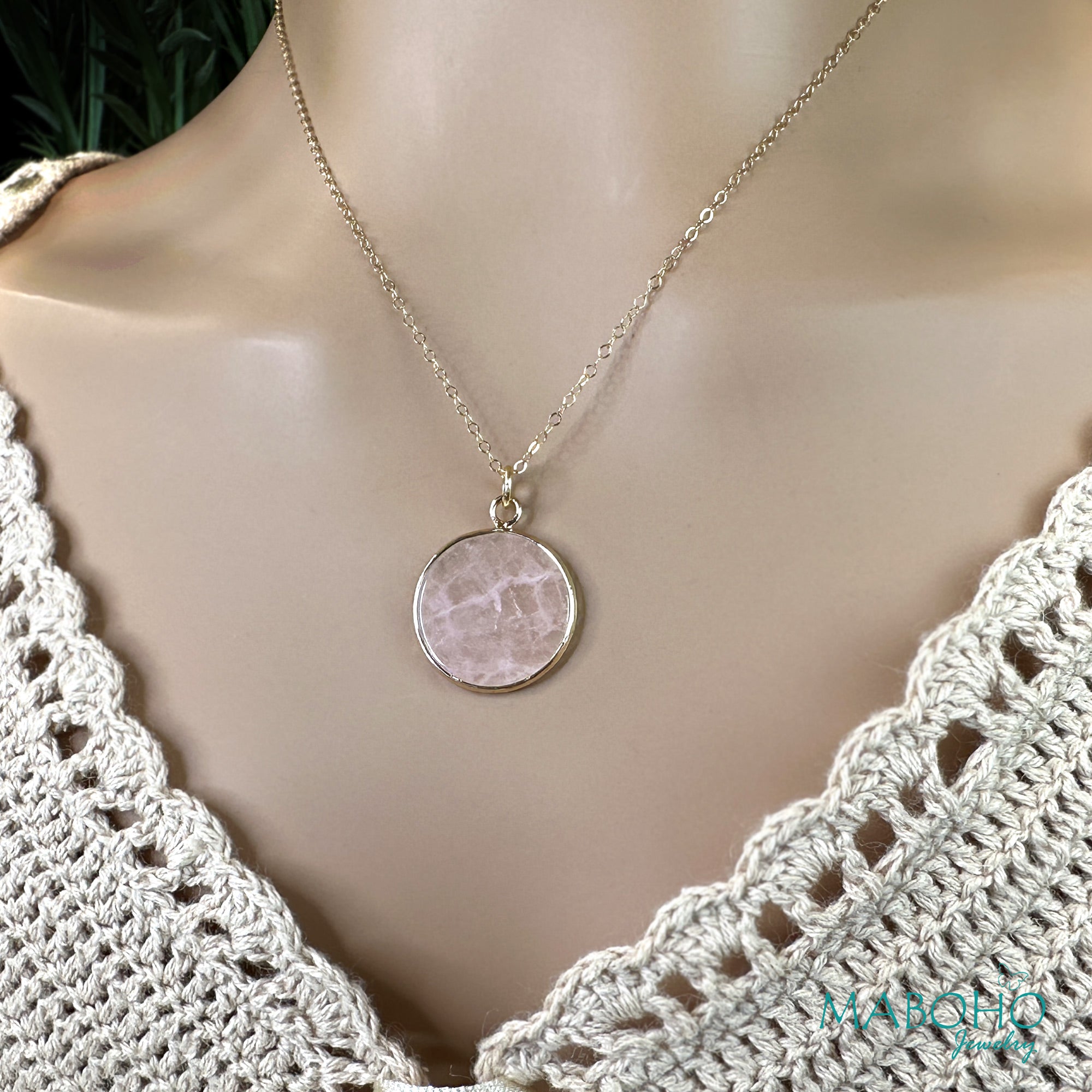 14k rose quartz