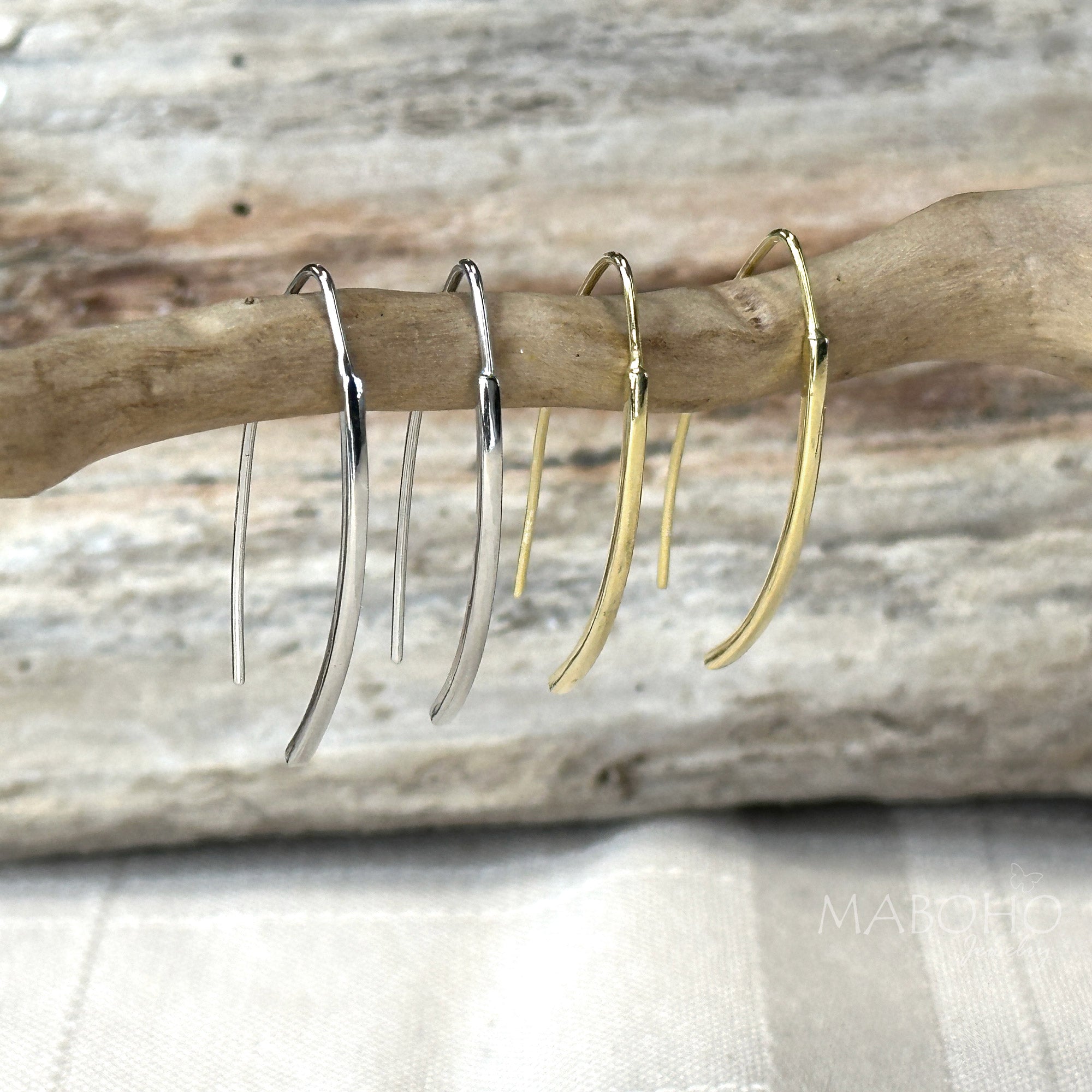 silver and gold hoop earrings