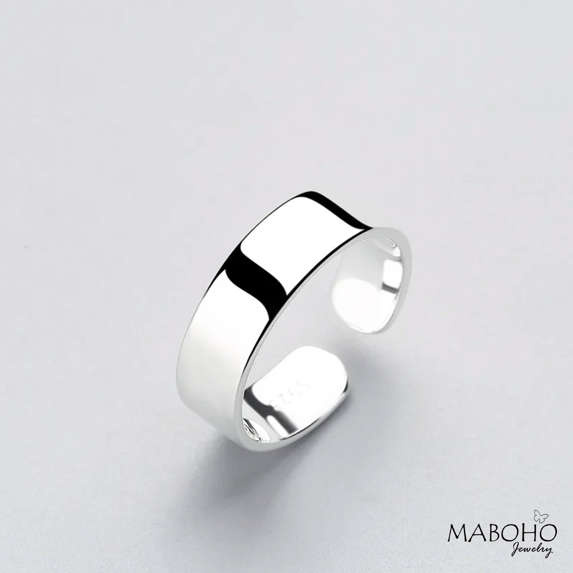 925 silver wide band ring