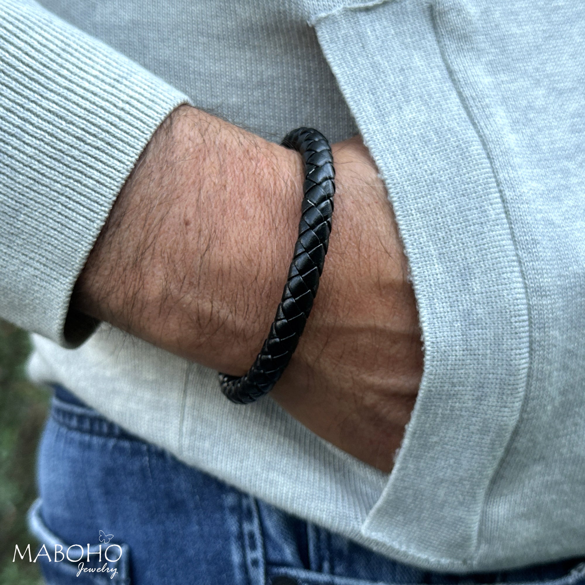 thick braided bracelet