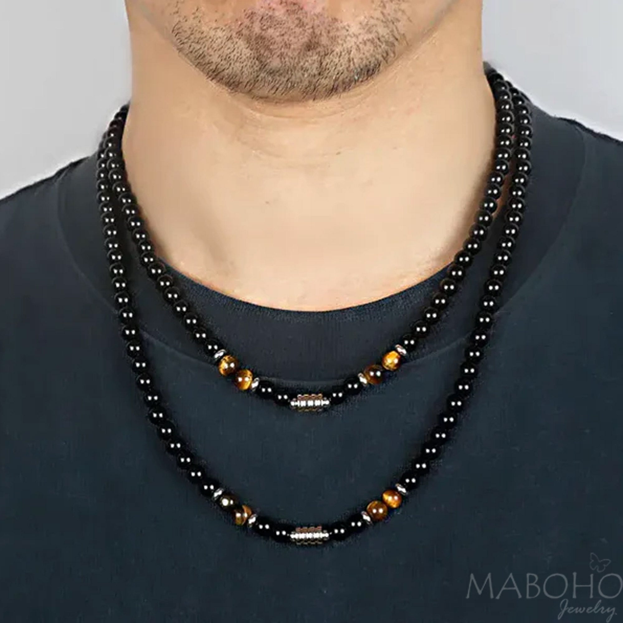 tigers eye necklace for men